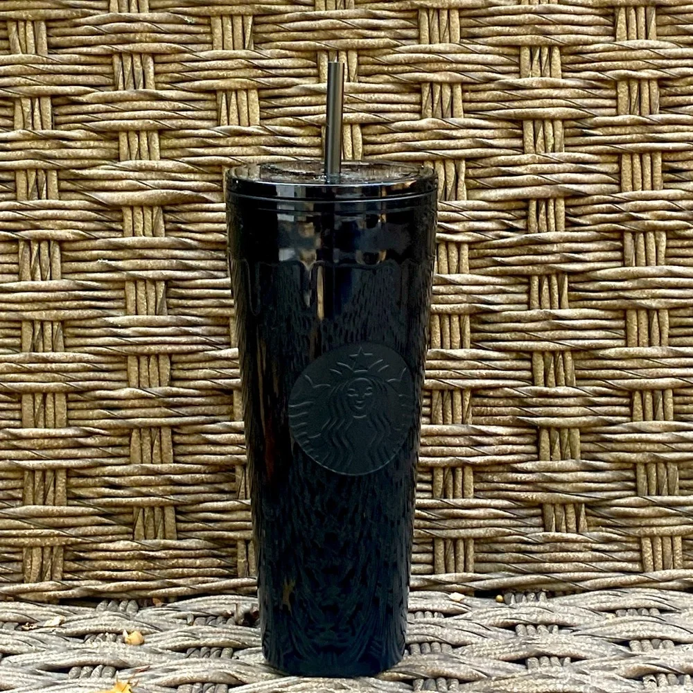 HALLOWEEN STARBUCKS BLACK TUMBLER SLIME DRIPPING. HARD TO FIND BRAND NEW